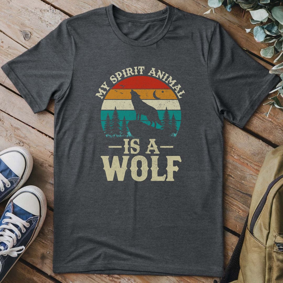 T-Shirt Dark Heather / S Spirit Animal Wolf