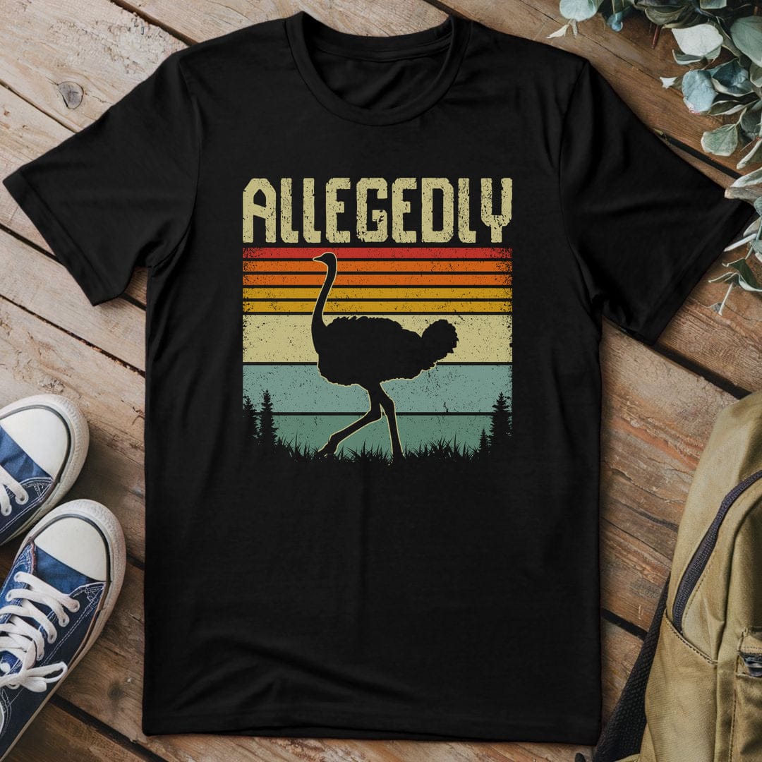 T-Shirt Black / S Retro Ostrich Vibes