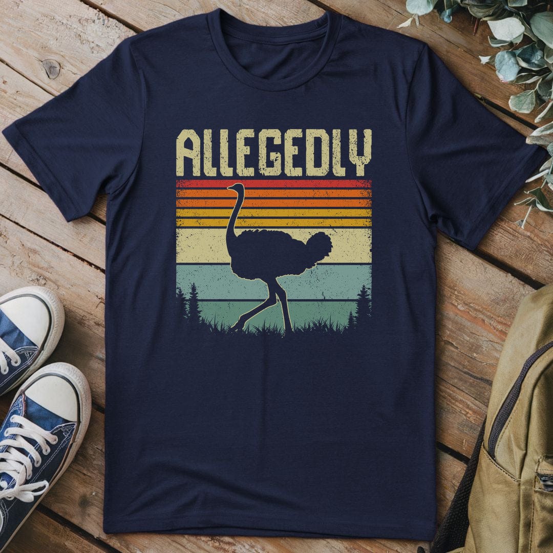 T-Shirt Navy / S Retro Ostrich Vibes
