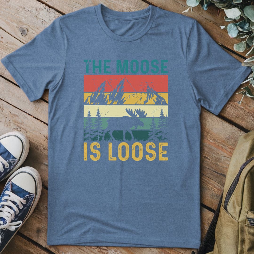 T-Shirt Heather Indigo / S Moose Mountain Mischief