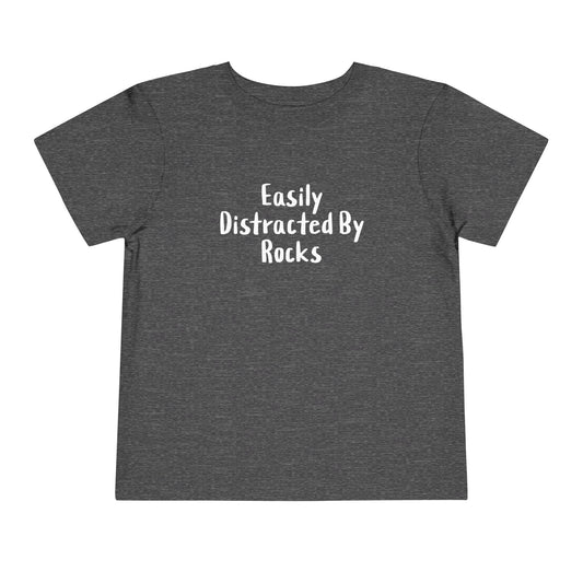 Kids clothes Dark Heather Grey / 2T Easily Distracted By Rocks Premium Toddler T-Shirt