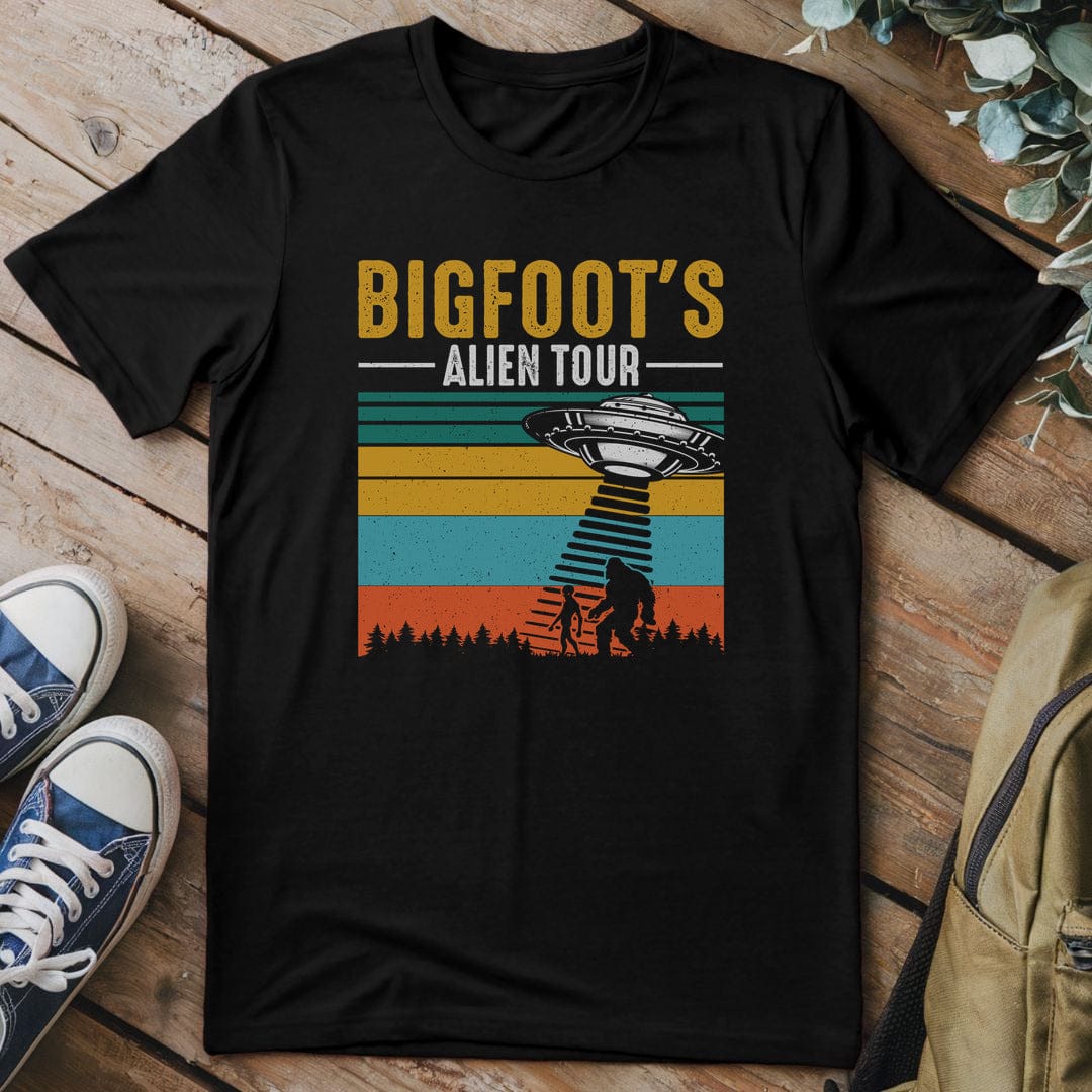 T-Shirt Black / S Bigfoot Alien Tour