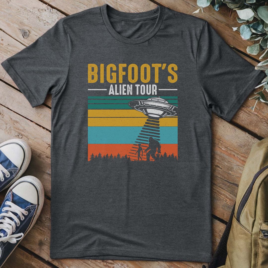 T-Shirt Dark Heather / S Bigfoot Alien Tour