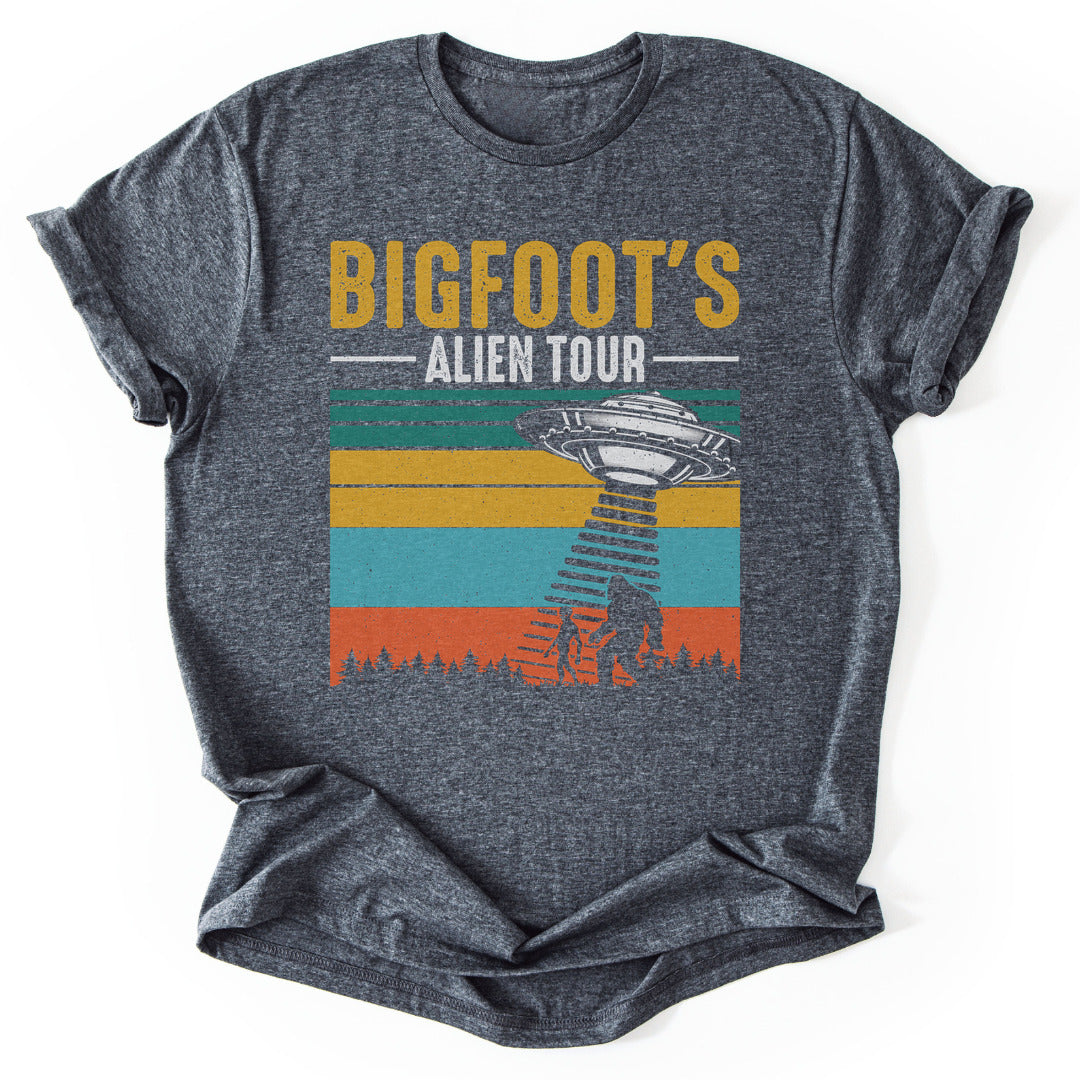 T-Shirt Dark Heather / S Bigfoot Alien Tour