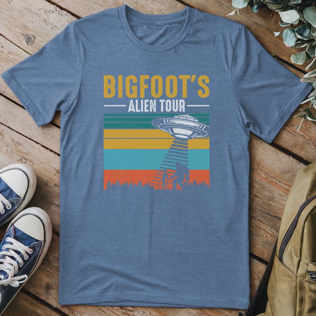 T-Shirt Heather Indigo / S Bigfoot Alien Tour
