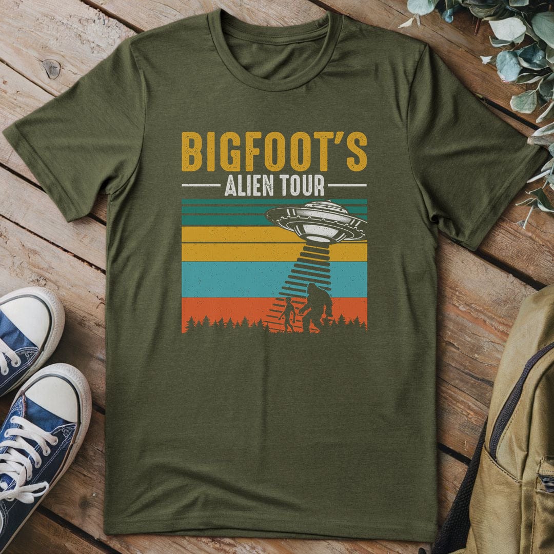 T-Shirt Military Green / S Bigfoot Alien Tour