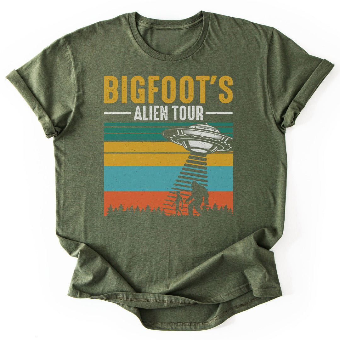 T-Shirt Military Green / S Bigfoot Alien Tour