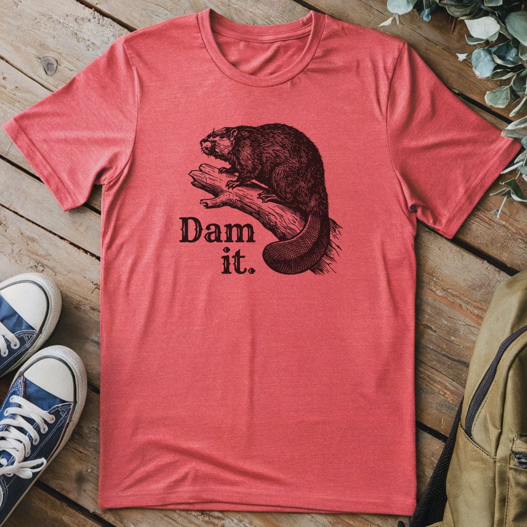 T-Shirt Heather Red / S Beaver Pun