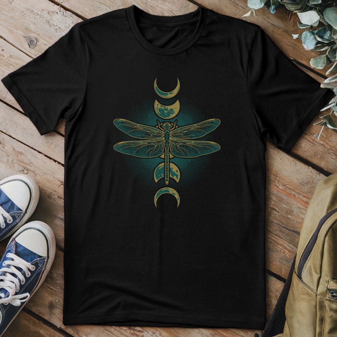 T-Shirt Black / S Lunar Dragonfly Dream
