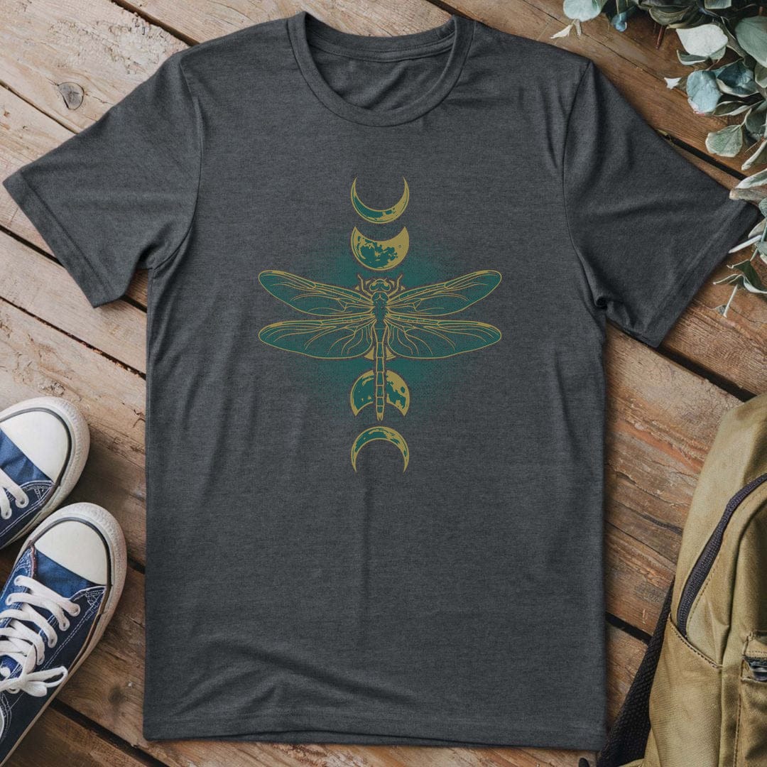 T-Shirt Dark Heather / S Lunar Dragonfly Dream