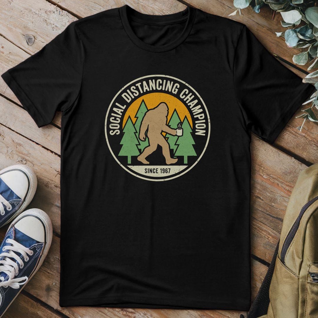 T-Shirt Black / S Sasquatch Social Distancing