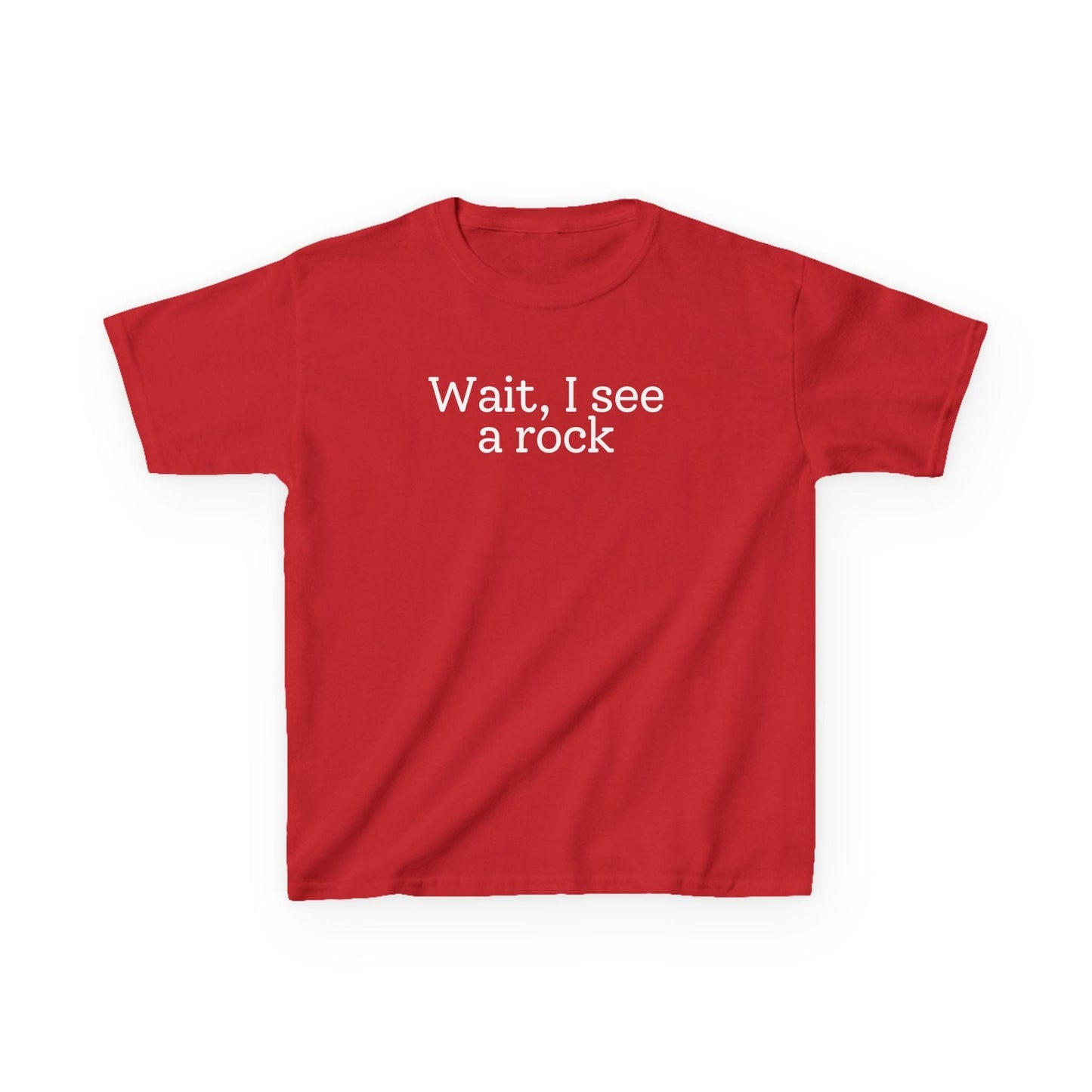 Kids clothes Red / XS Wait I See A Rock Kids Tee