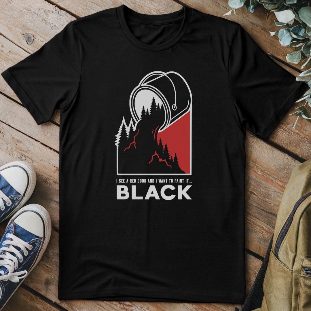 T-Shirt Black / S Painted Black