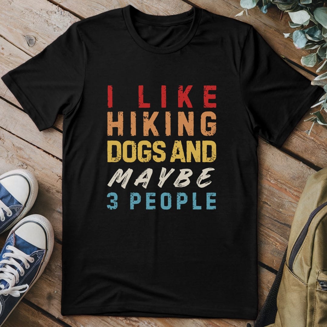 T-Shirt Black / S I Like Hiking & Dogs T-Shirt