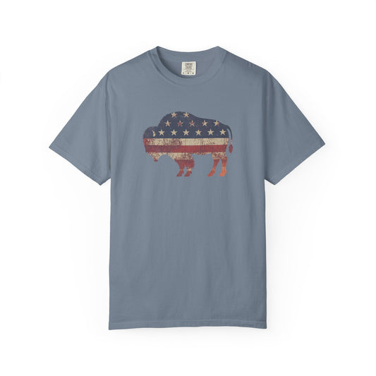 T-Shirt Blue Jean / S American Bison Premium