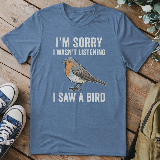 T-Shirt Heather Indigo / S I Saw A Bird