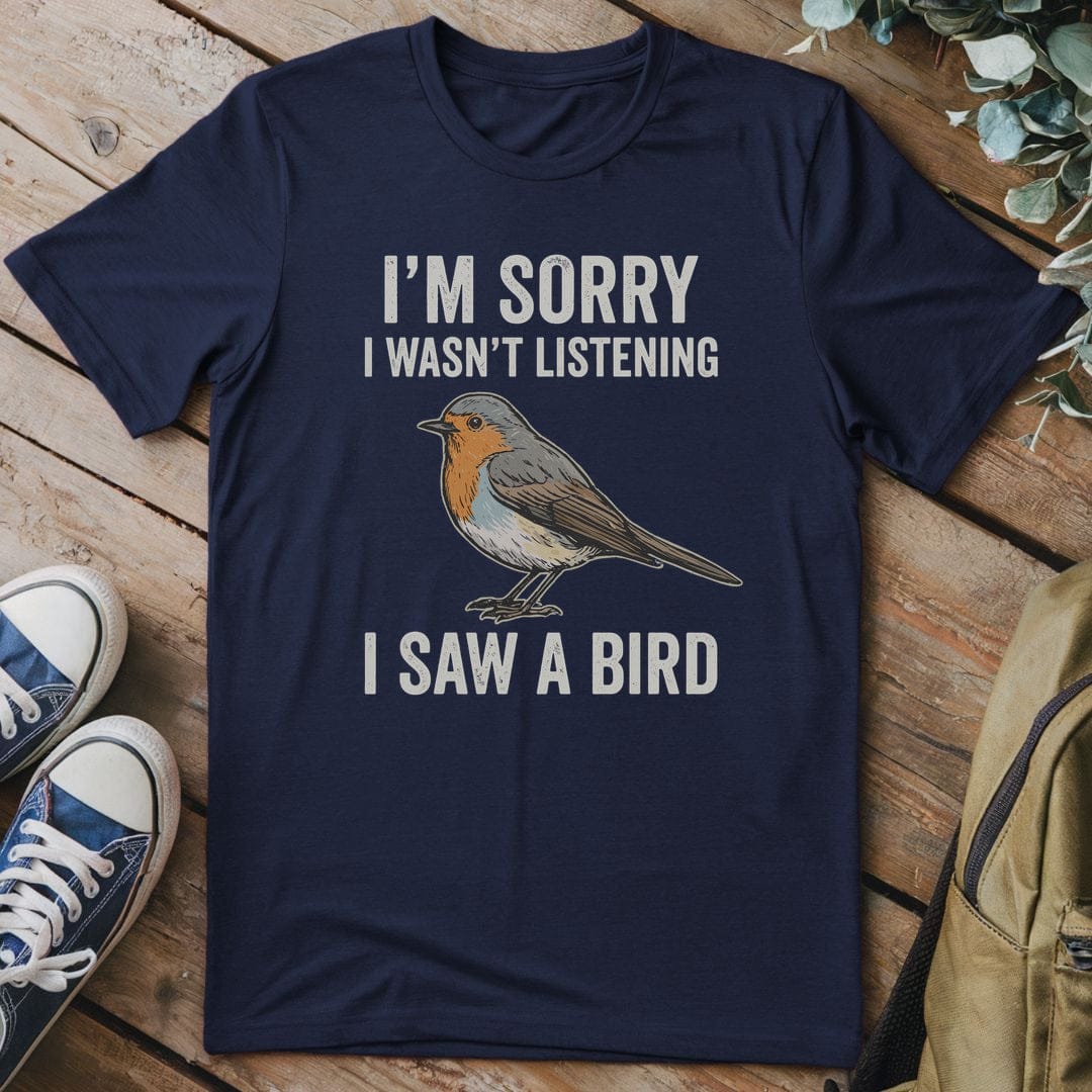 T-Shirt Navy / S I Saw A Bird