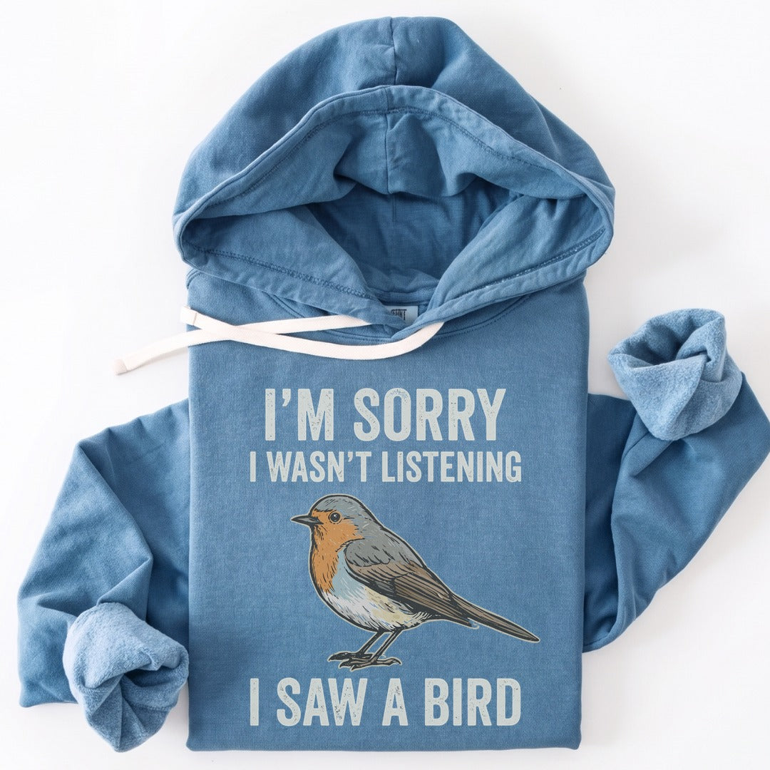 Hoodie Blue Jean / S I Saw A Bird Premium Hoodie