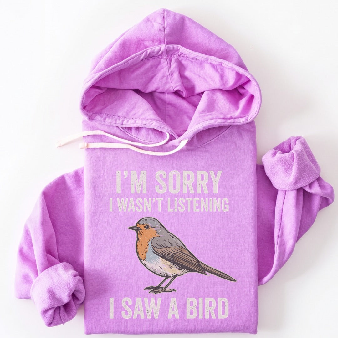 Hoodie Neon Violet / S I Saw A Bird Premium Hoodie