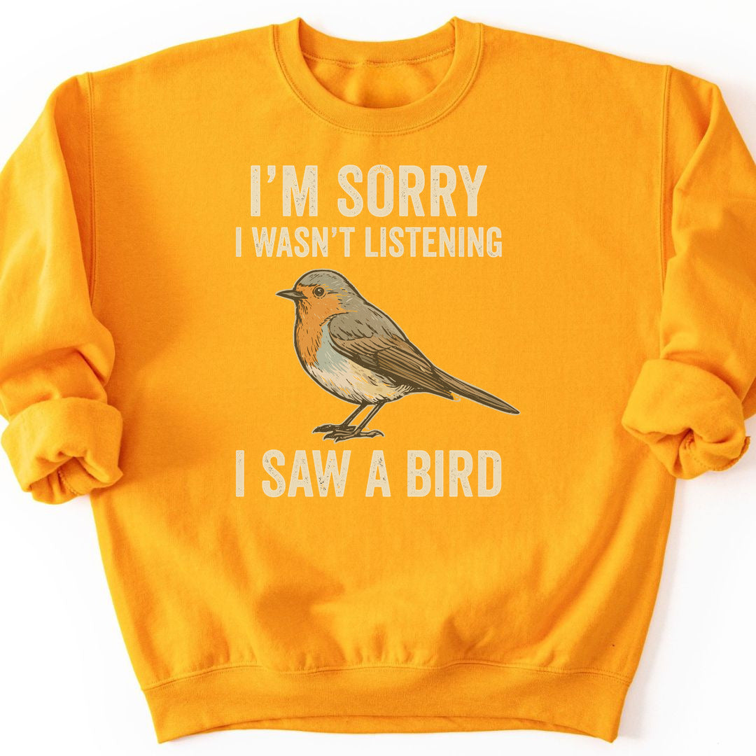 I Saw A Bird Sweatshirt - Gold