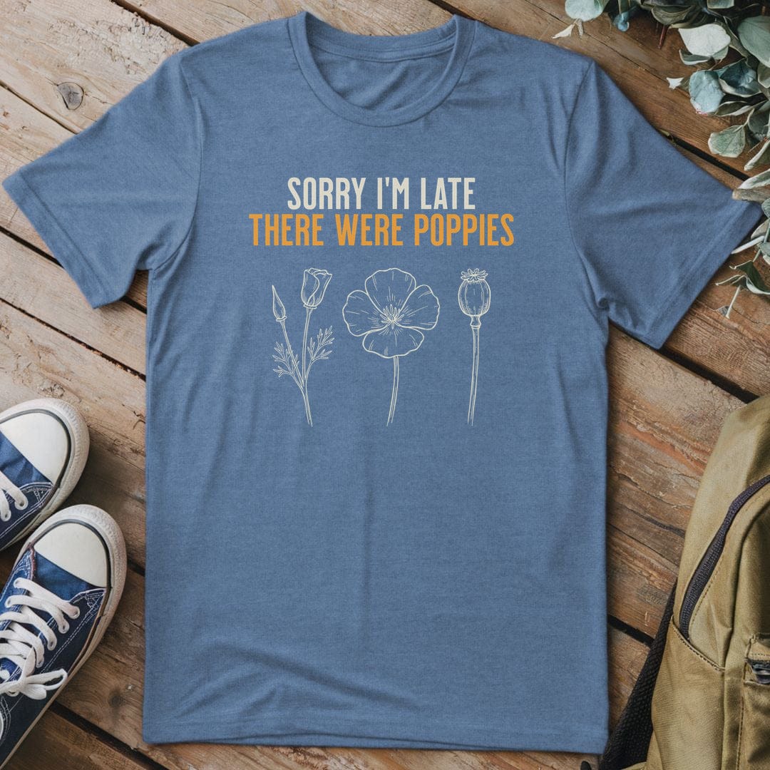T-Shirt Heather Indigo / S There Were Poppies