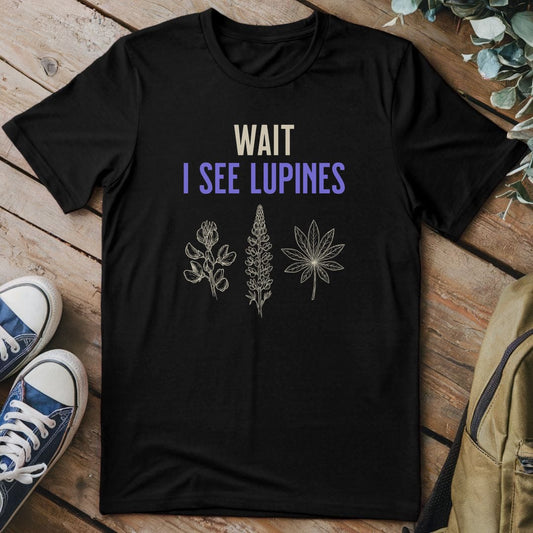 T-Shirt Black / S Lupine Whimsy