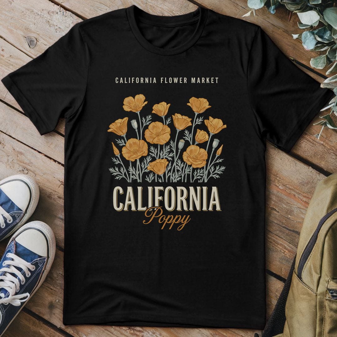 T-Shirt Black / S Golden Blossom Vibes