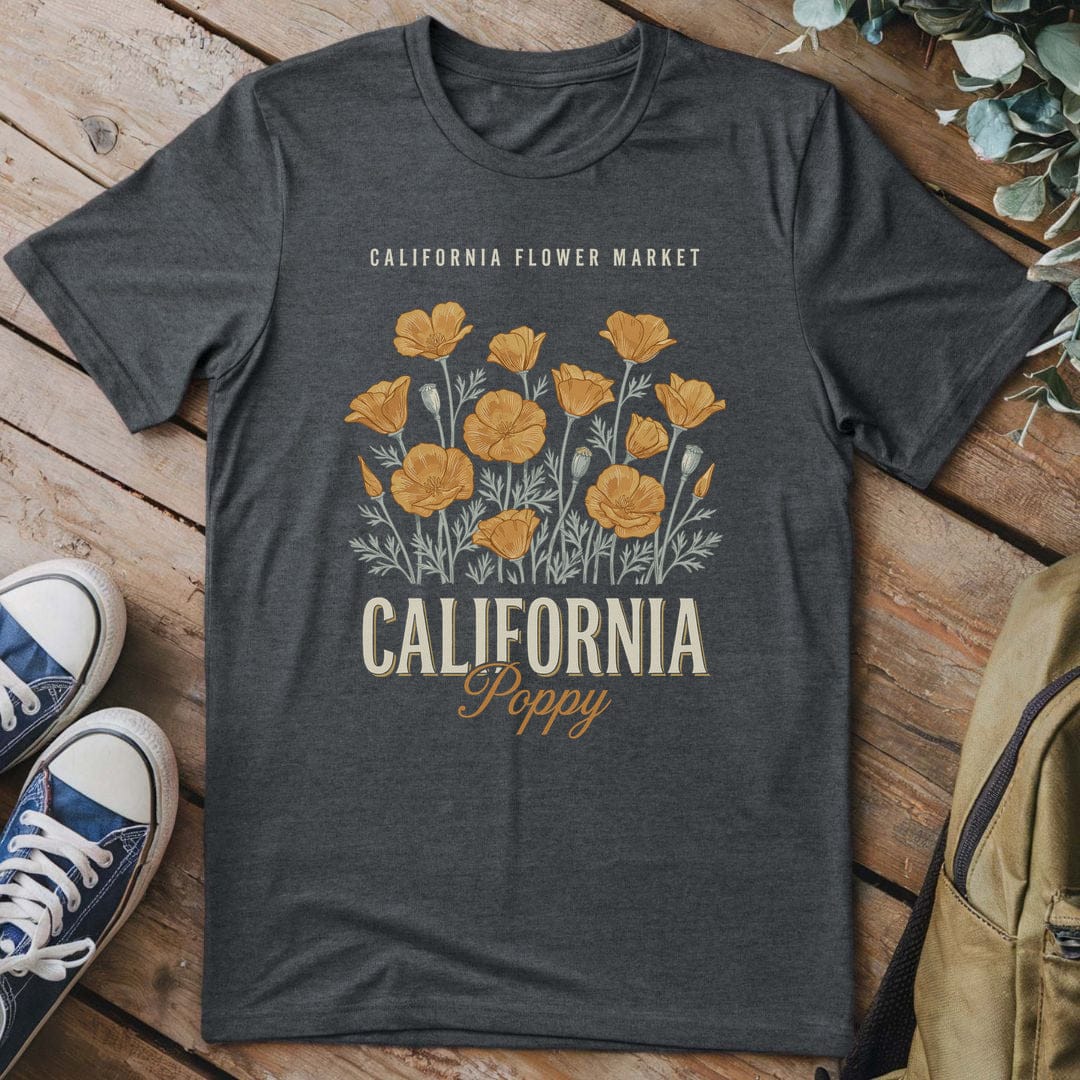 T-Shirt Dark Heather / S Golden Blossom Vibes