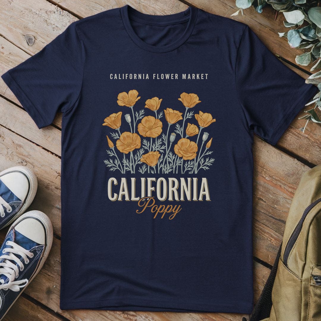 T-Shirt Navy / S Golden Blossom Vibes