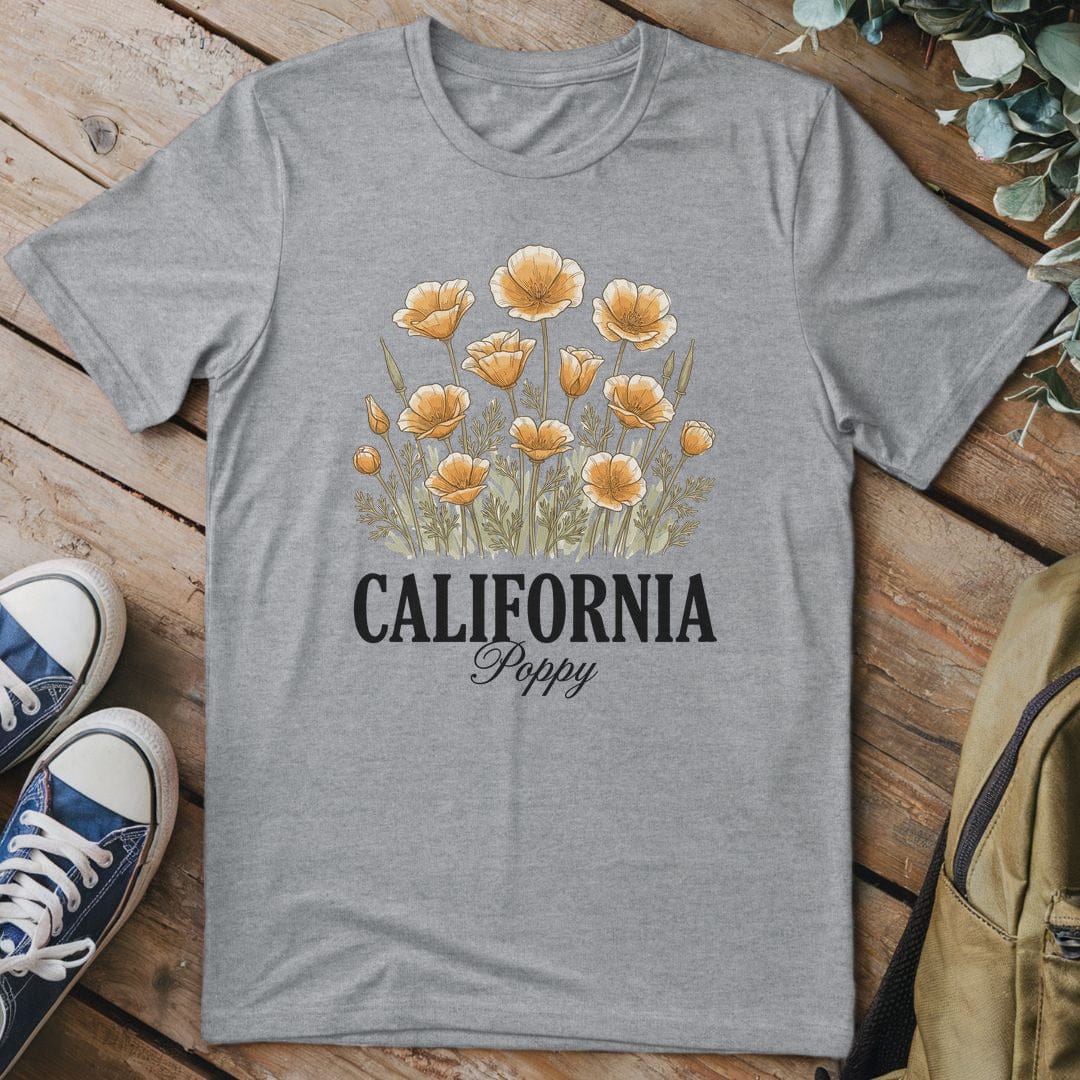 T-Shirt Sport Grey / S Golden Poppy Bloom