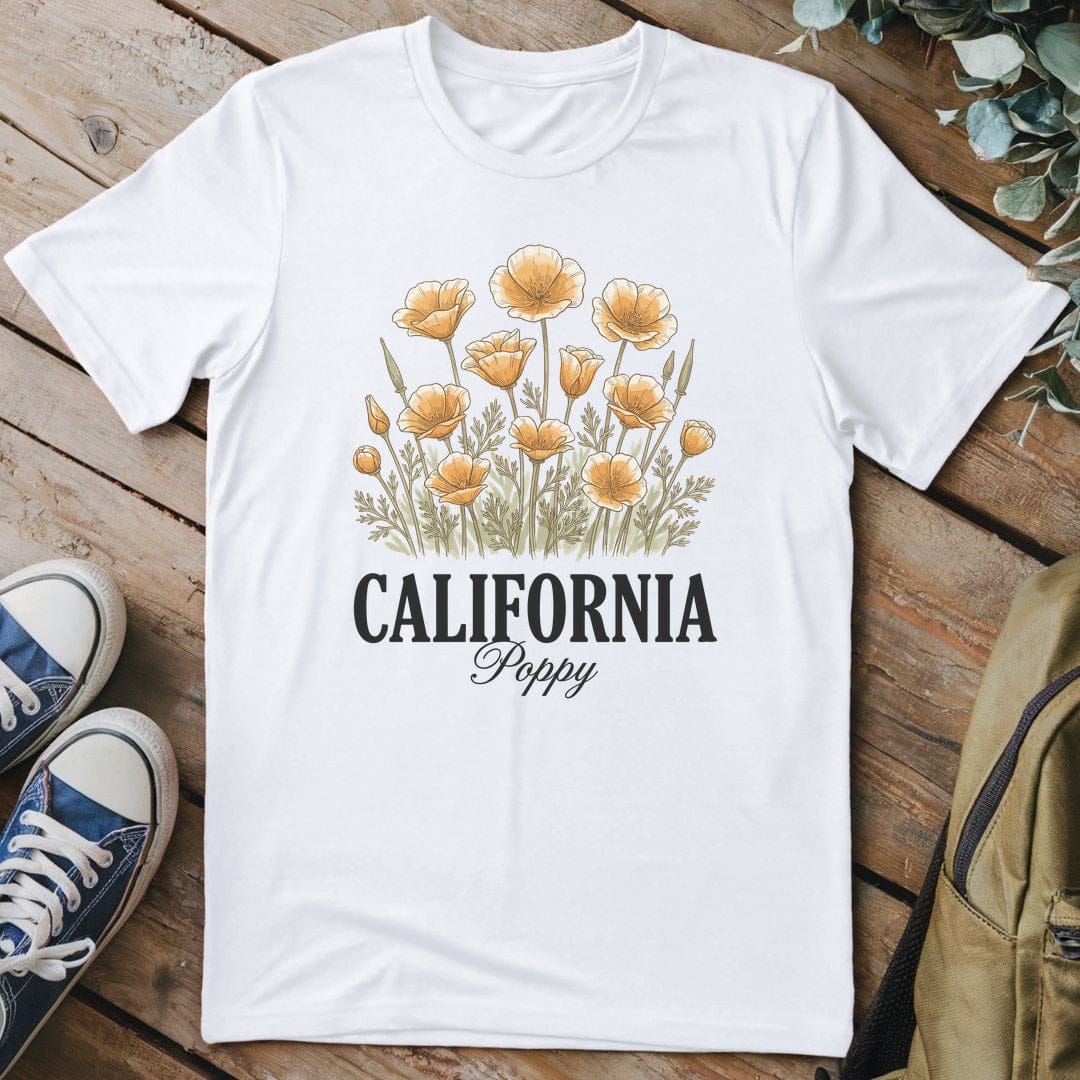 T-Shirt White / S Golden Poppy Bloom