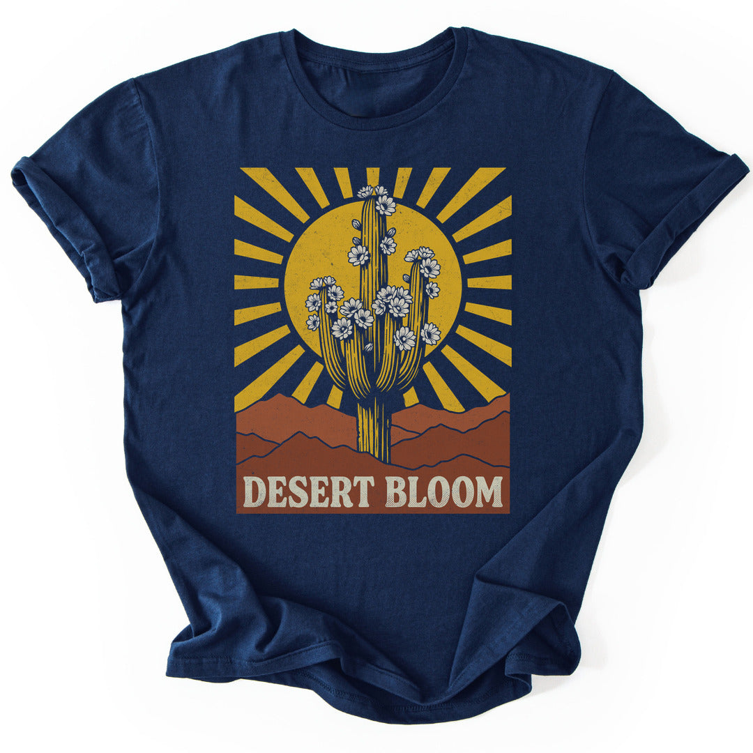 T-Shirt Navy / S Cactus Sunburst