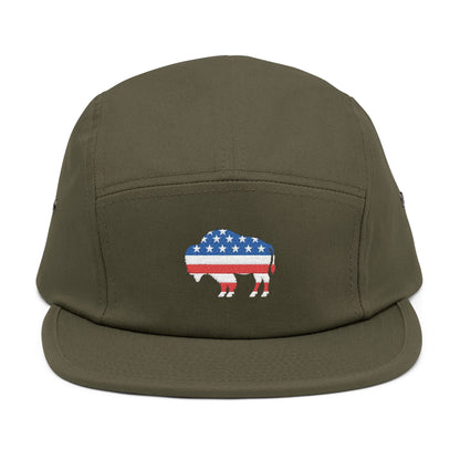 Hats 5 Panel Cap - Bison