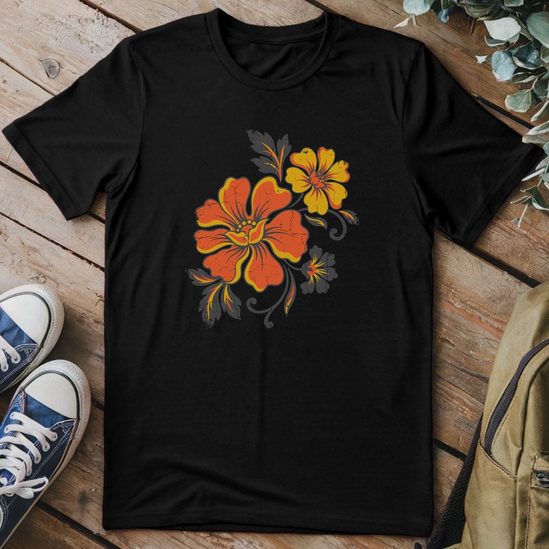 T-Shirt Black / S Vintage Bloom Burst