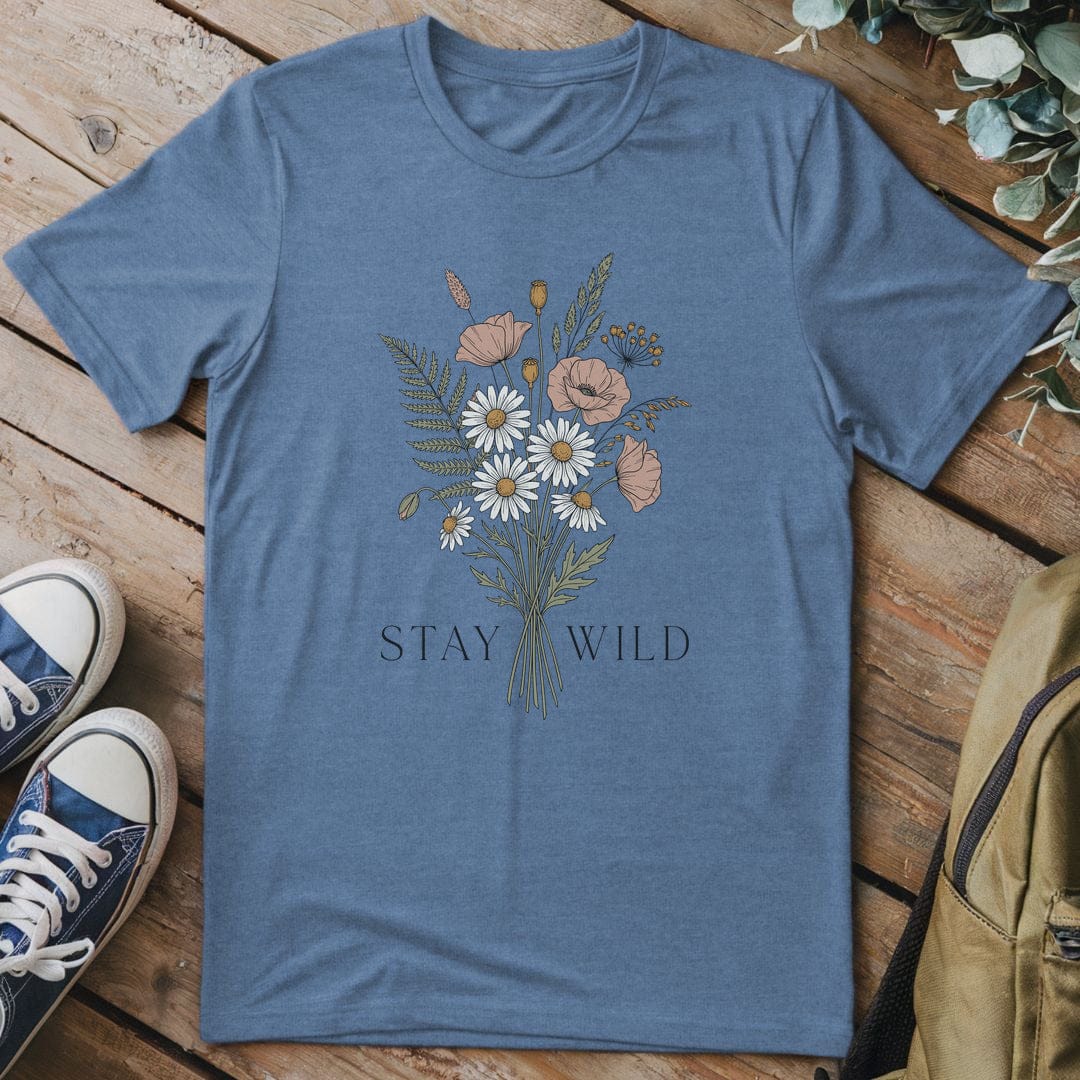 T-Shirt Heather Indigo / S Wildflower Symphony