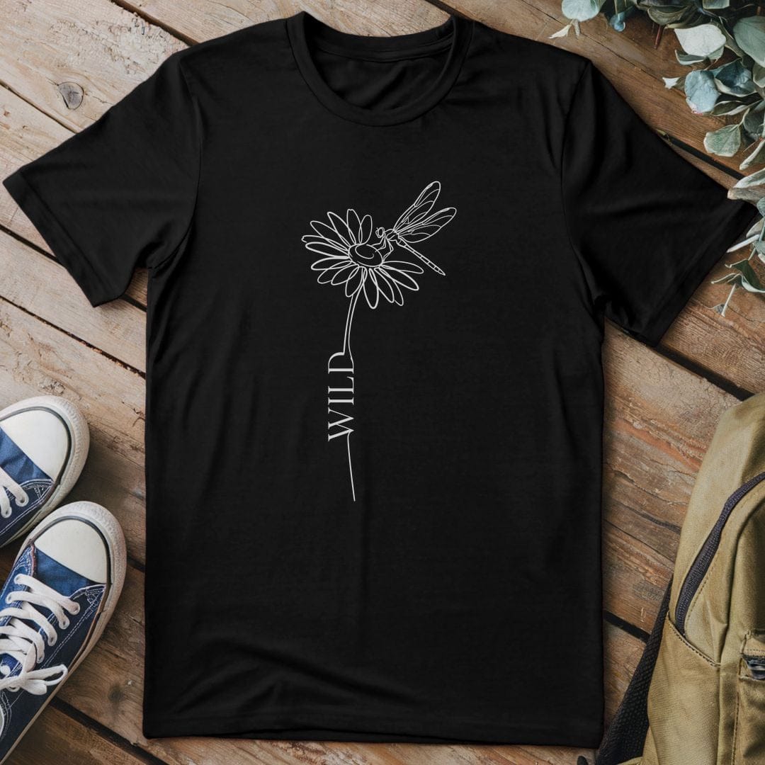 T-Shirt Black / S Dragonfly Whimsy