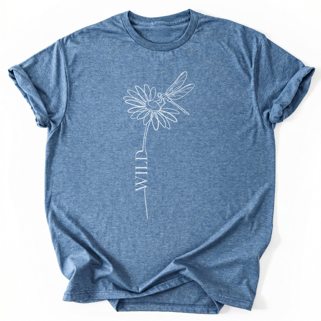 T-Shirt Heather Indigo / S Dragonfly Whimsy