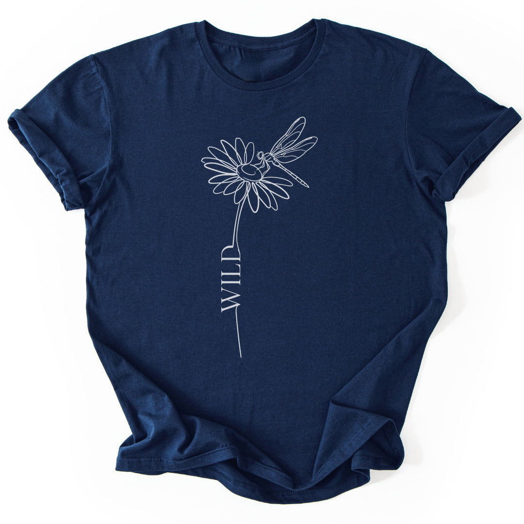 T-Shirt Navy / S Dragonfly Whimsy