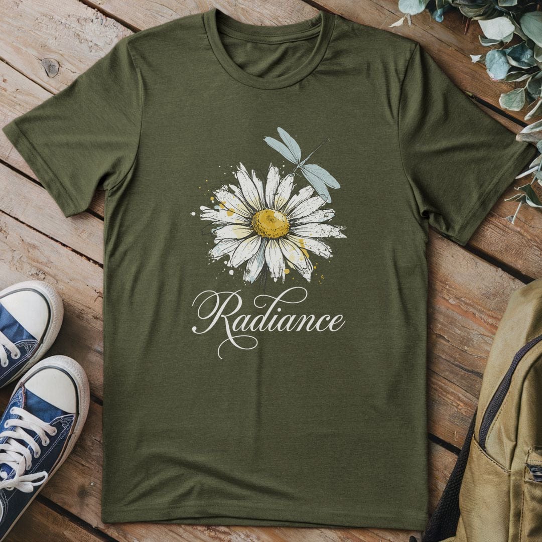 T-Shirt Military Green / S Petal Serenity Dragonfly