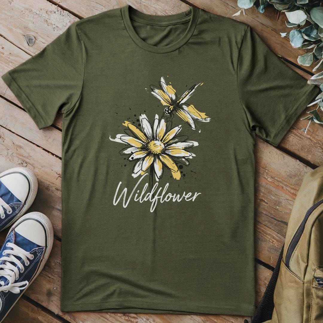 T-Shirt Military Green / S Petal Whispers