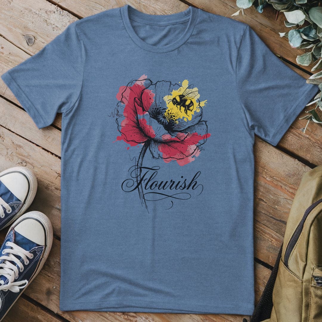 T-Shirt Heather Indigo / S Poppy Buzz