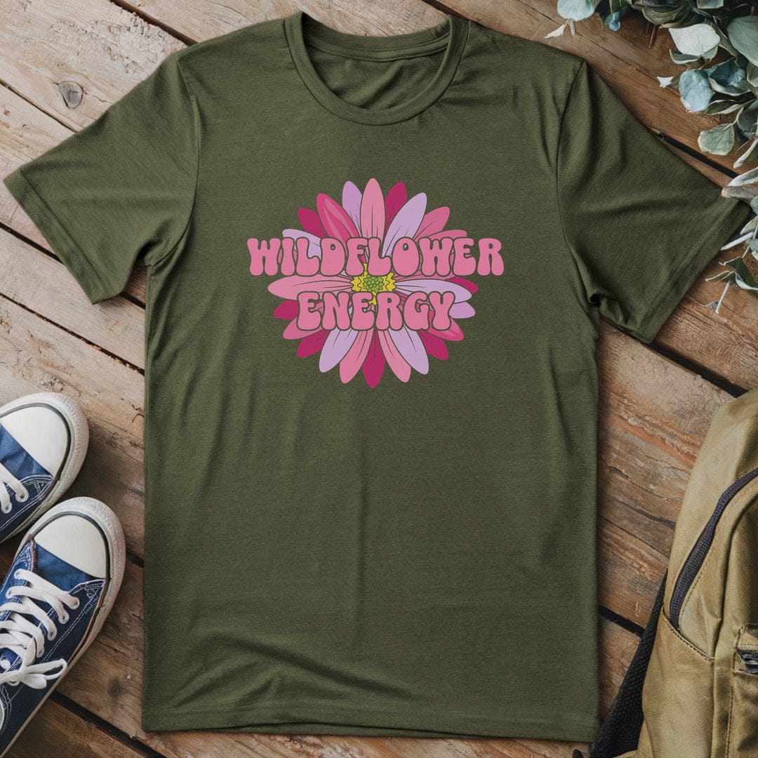 T-Shirt Military Green / S Petal Power Vibes