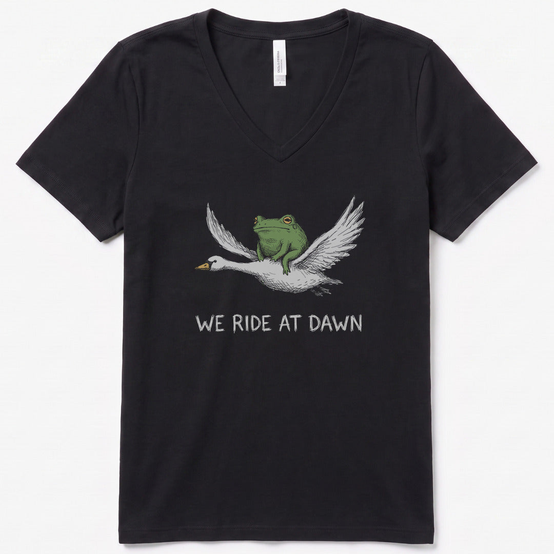 Dawn Adventure Duo V-Neck Heather - women's relaxed v-neck tee in Black Heather from Summit Soul