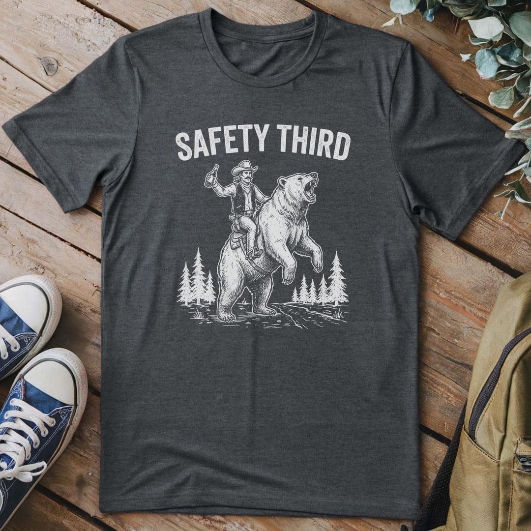 T-Shirt Dark Heather / S Bear Rodeo Maverick