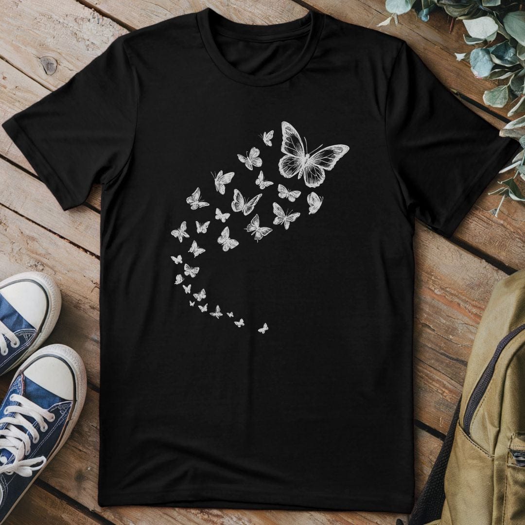 T-Shirt Black / S Fluttering Whispers