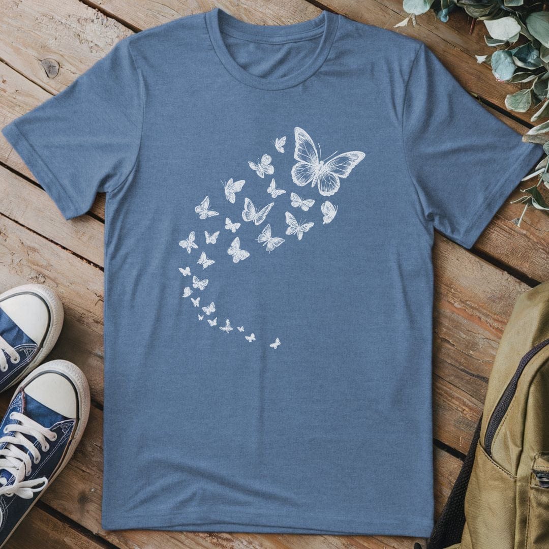 T-Shirt Heather Indigo / S Fluttering Whispers