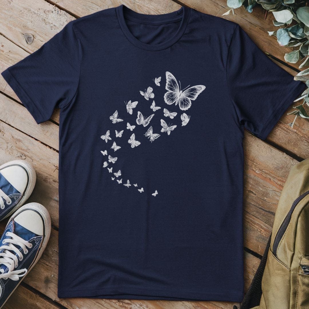T-Shirt Navy / S Fluttering Whispers