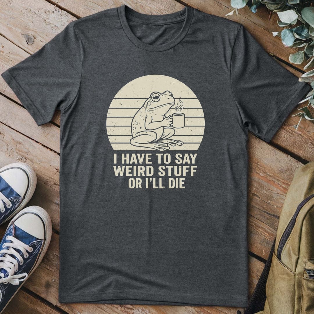 T-Shirt Dark Heather / S Coffee Frog Quirk