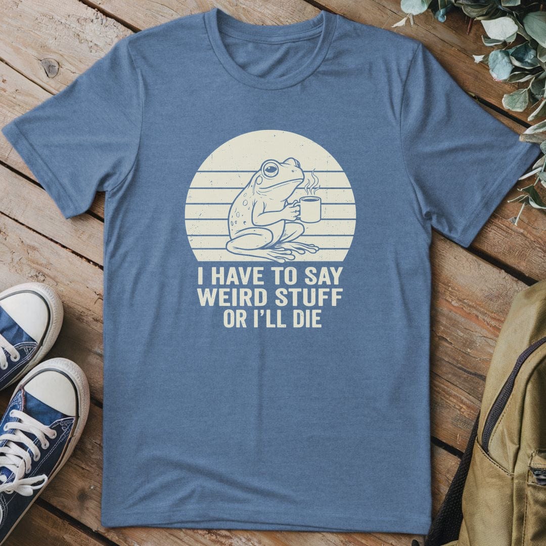 T-Shirt Heather Indigo / S Coffee Frog Quirk