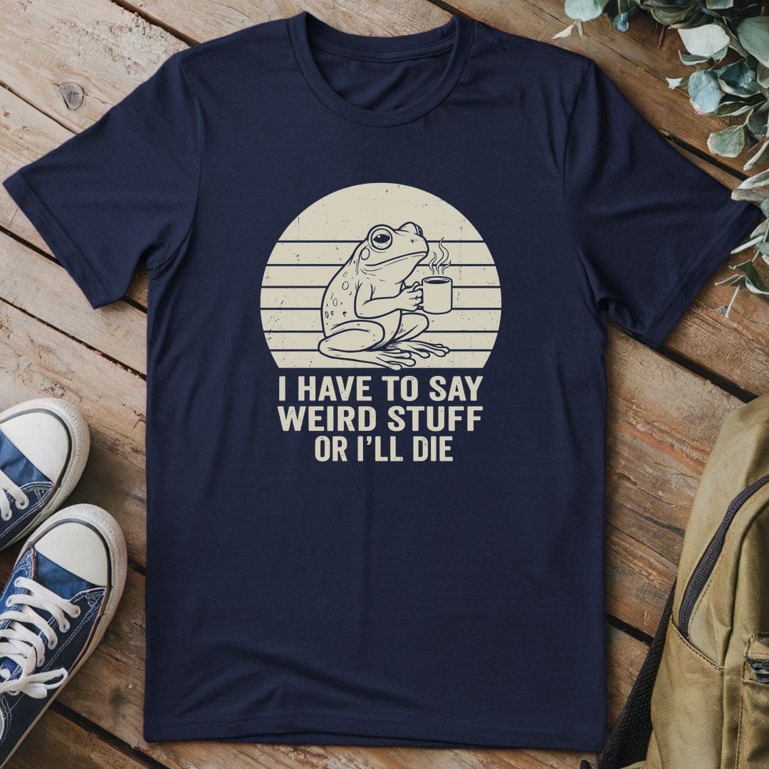 T-Shirt Navy / S Coffee Frog Quirk